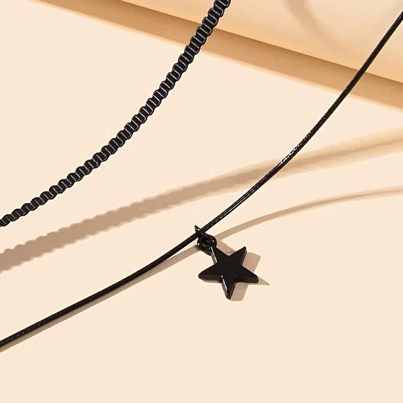 Minimalist Retro Collarbone Necklace Four Seasons Star Moon